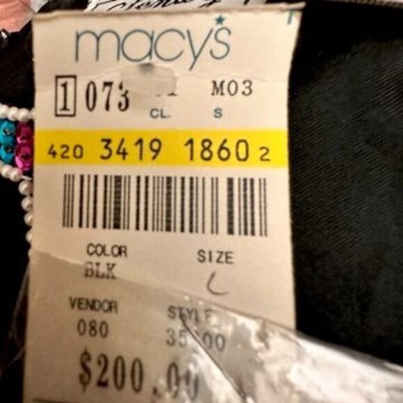 NWT Vintage Black Sequin Beaded Floral Jacket 100% Silk Size Large by Stenay - Picture 13 of 14